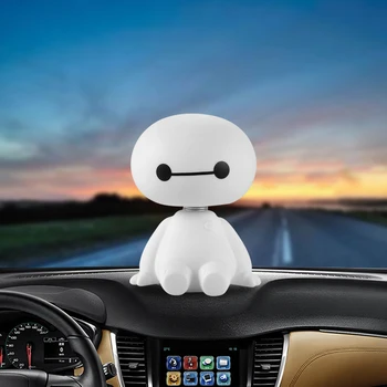 

Car Ornament Baymax Robot Shaking Head Figure Doll Automobiles Interior Dashboard Decor Nodding Ornaments Cute Car Accessories