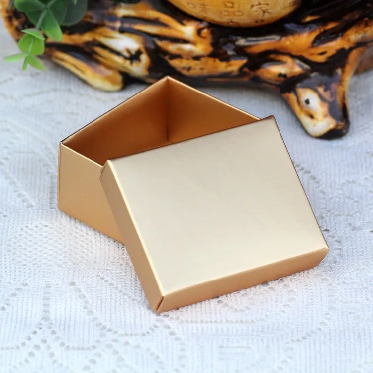 20 шт Розовое Золото Алюминиевая фольга бумажная коробка упаковка золотой металлик подарочные коробки с крышками картонная коробка для ювелирных изделий Свадебные коробки