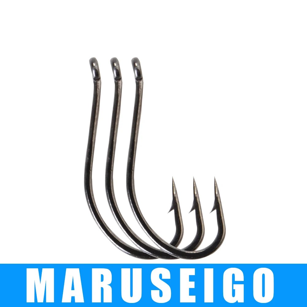 

FISH KING 3pack/lot MARUSEIGO Fishing Hook Size 4# - 16# High Carbon Steel Fishing Hooks Jig Barbed Carp Anzol Ring eye Hook
