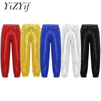 

Kids Boys Girls Jazz Dance Hip hop Costume Shiny Sequins Dance Pants Trousers for Hip-hop Jazz Stage Performance Street Dancing