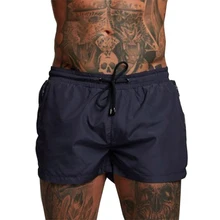 Мужская для спортзала тренировочные шорты для мужчин Спортивная повседневная одежда фитнес тренировка бег на шнуровке быстросохнущие Компрессионные Шорты Легкая атлетика