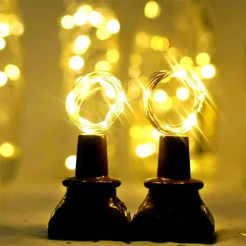 

1PCS Solar Powered LED Cork Shaped 10 LED Night Fairy String Light Kork Solarbetrieben Licht Wine Bottle Lamp Party Celebration