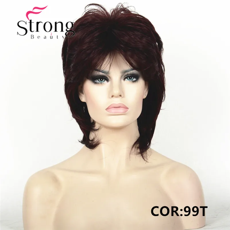 L-1943A #99T Deep wine Burgundy women's wig (1)_