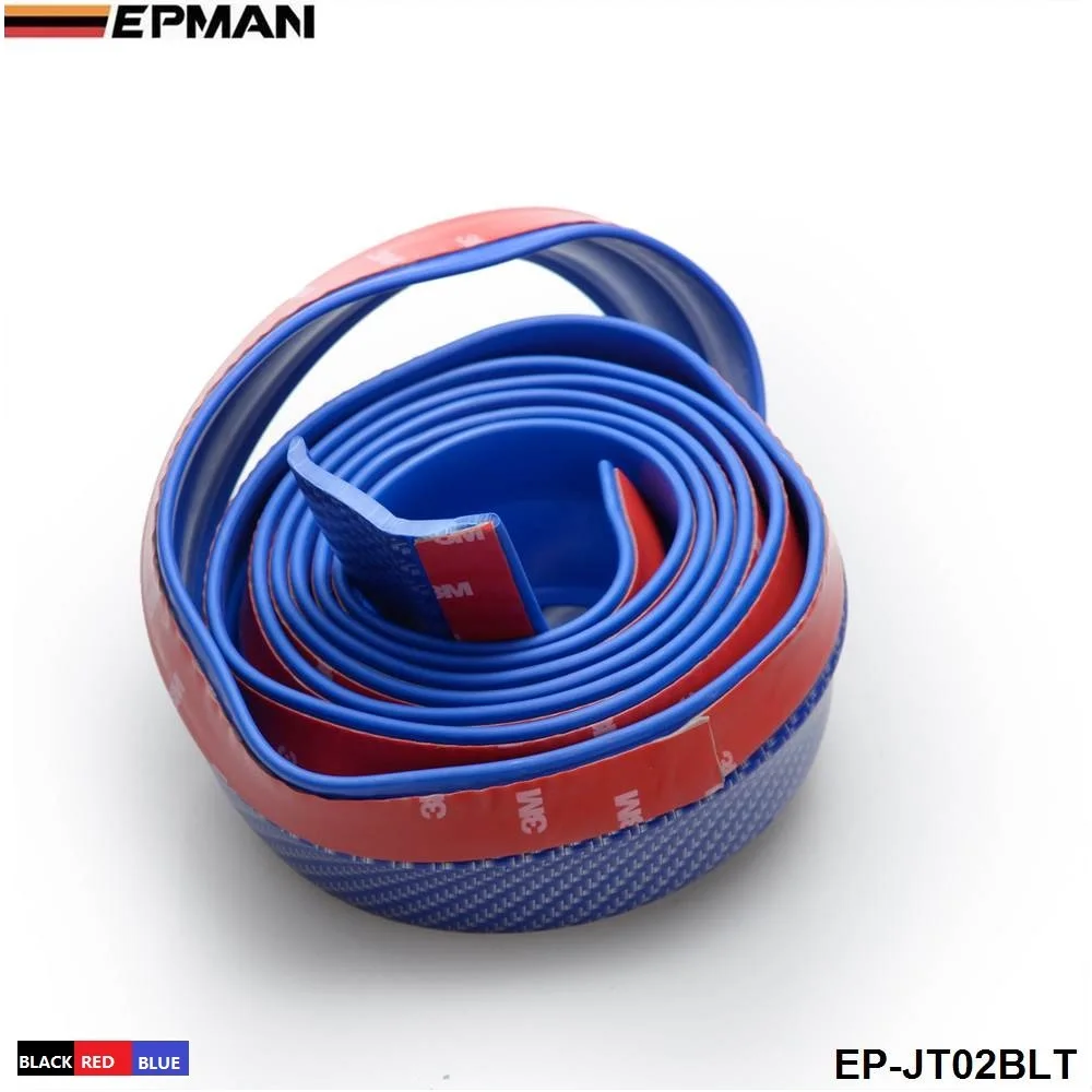 Мягкий резиновый бампер для автомобиля из углеродного волокна W: 60 мм L: 2,5 м внешний комплект для губ переднего бампера(черный/красный/синий) для BMW 520 EP-JT02