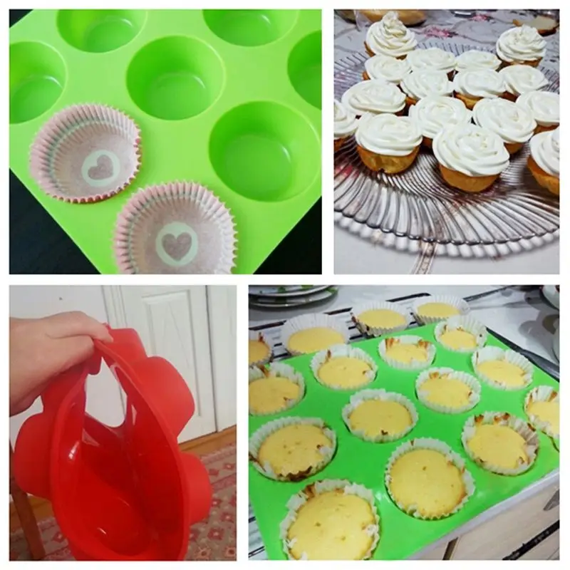 12 решеток формы для выпечки, силиконовая форма для тортов, фондана, инструменты для украшения кексов, тортов, кухонные аксессуары, формы для печенья
