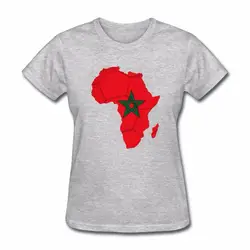 2019 Фирменная новинка Женская одежда модные для женщин футболки для конкретных Африканский флаг Of_Morocco Футболка Бизнес