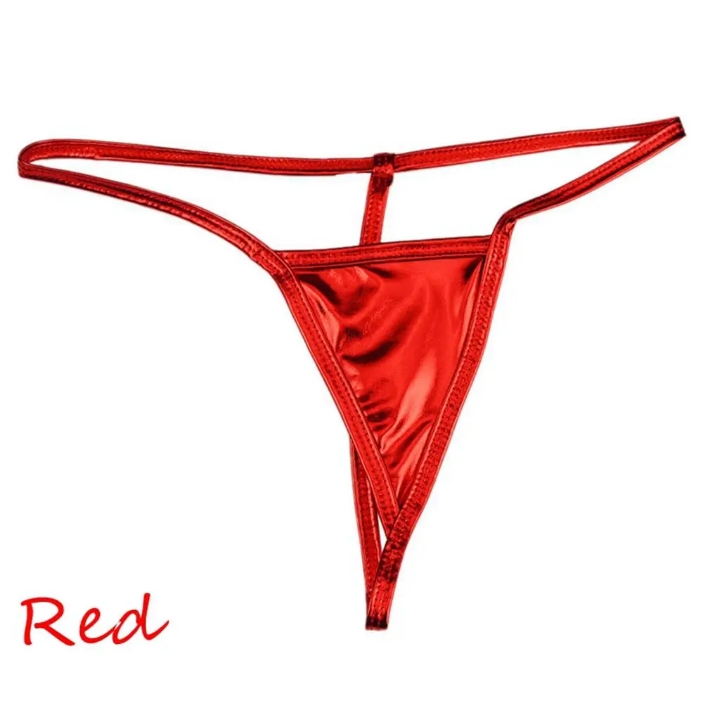 8 цветов, сексуальные трусики-брифы, модные женские трусики из лакированной кожи, блестящее нижнее белье, нижнее белье, аксессуары для одежды - Цвет: Red