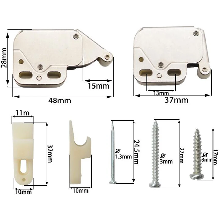 Мини-защелки с защелкой, замки для шкафов, автоматическая защелка пружинная система, домашние дверцы шкафа, мебель, замки безопасности