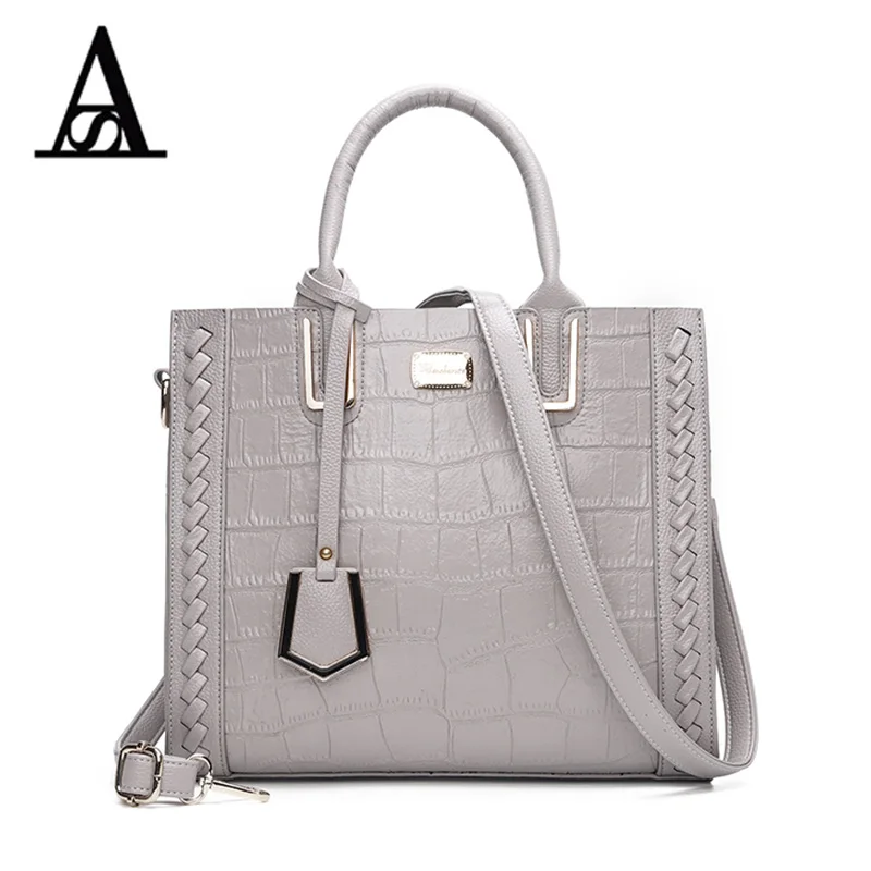 

AITESEN Luxury Square Pack Single Shoulder Tote Woman Bag Crossbody Crocodile Pattern Channels Handbag Bolsas De Couro Feminina