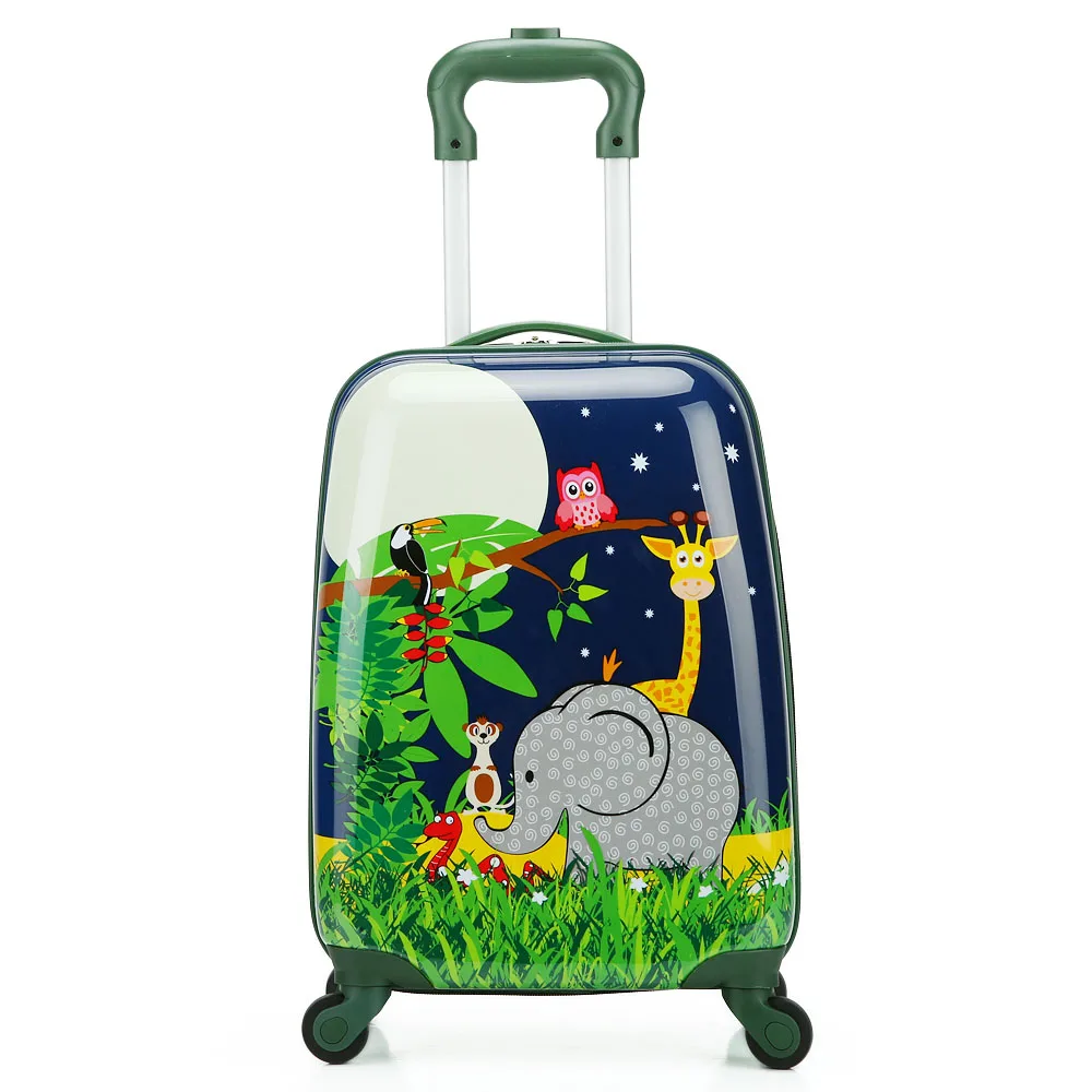 Chupermore милый мультяшный детский Багаж на колесиках, набор Спиннер, многофункциональный студенческий Детский рюкзак для девочек и мальчиков, чемодан на колесиках - Цвет: 18 inch