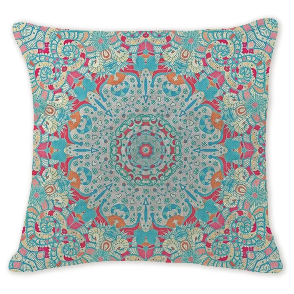 45*45 Scandinavian Retro Cushion Set Bohemian Style Colorful Geometric
