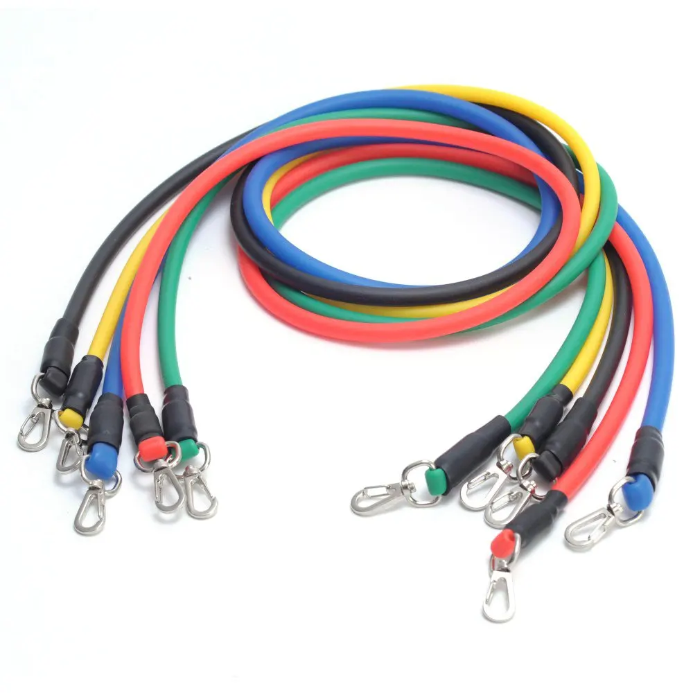 Harga Resistance Exercise Band Elastic Stretch Gym Rope Yoga 11 Pcs Resistance Band Workout Yoga Pilates Fitness Training S