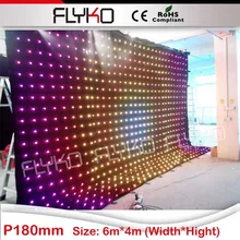4*6 м P18 светодиодный видеозанавес с контроллером DMX, светодиодный фоны для оформления свадьбы, ночного клуба