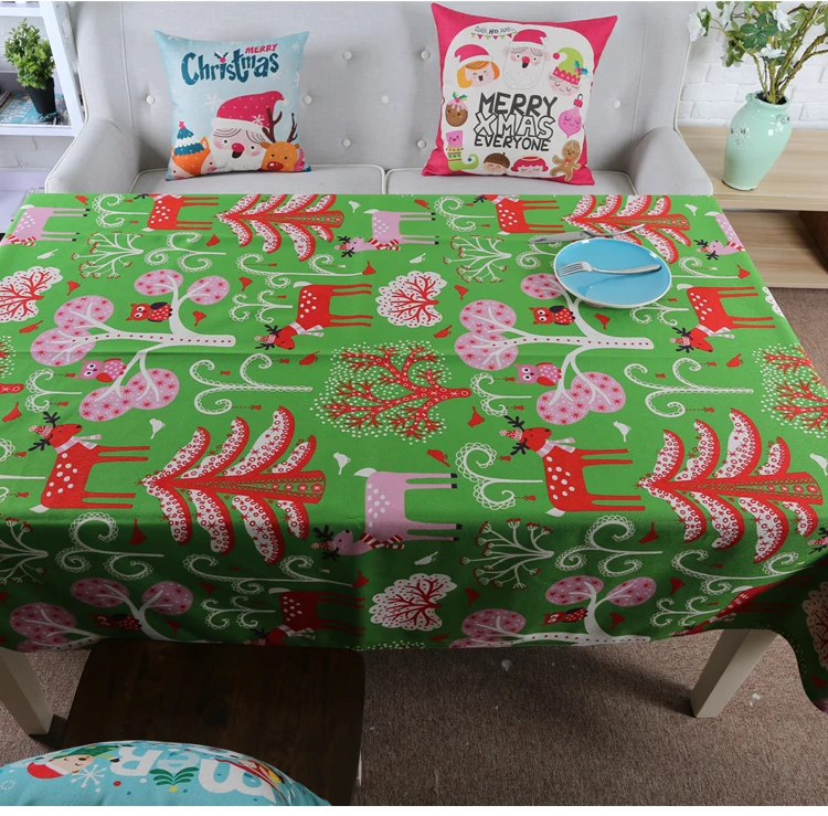 High Quality Table Cloth christmas printing gift Artistic Tablecloth
