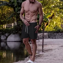 Мужские новые пляжные шорты шорты для мужчин летние однотонные дышащие повседневные мужские шорты с эластичной резинкой на талии Mar25