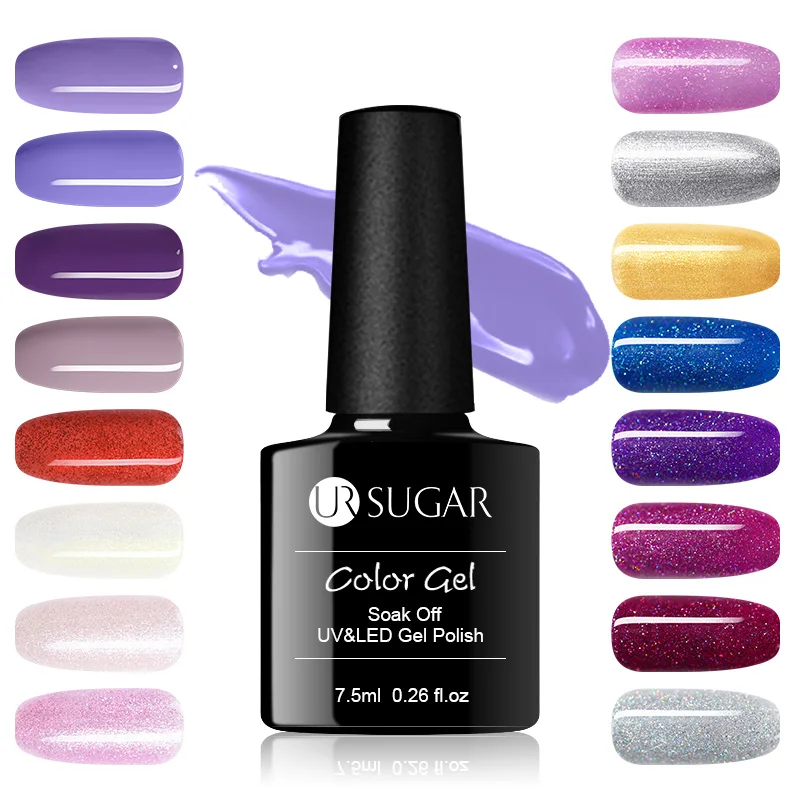 

UR SUGAR Nail Art Design Manicure 112 Color 7.5ML Soak Off Enamel Gel Polish LED UV Gel Nail Polishes Lacquer