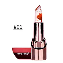 1 шт. золотой цветок Губная помада Косметика 3 фруктовые ароматы Температура изменен Бальзамы для губ увлажняющий Средства ухода за губами Водонепроницаемый Lip stick