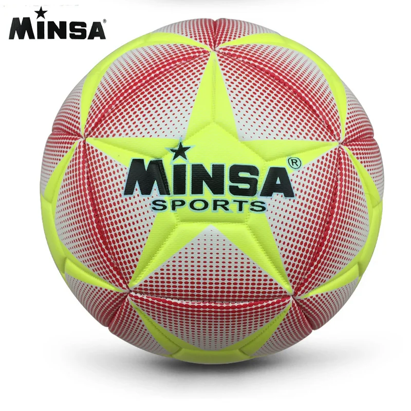 

MINSA Kid football goal Soccer Ball Size 4 Sewing machine Football Ball PU Youth Student Soccer Balls Amateur Training FootBall