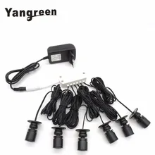 6 шт./лот 1 Вт 1,5 Вт Мини светодиодный прожектор 360 градусов угол регулируемая светодиодная лампа, шкаф с выдвижными полками светодиодный светильник для поверхностного монтажа AC85-265V 50/60Hz