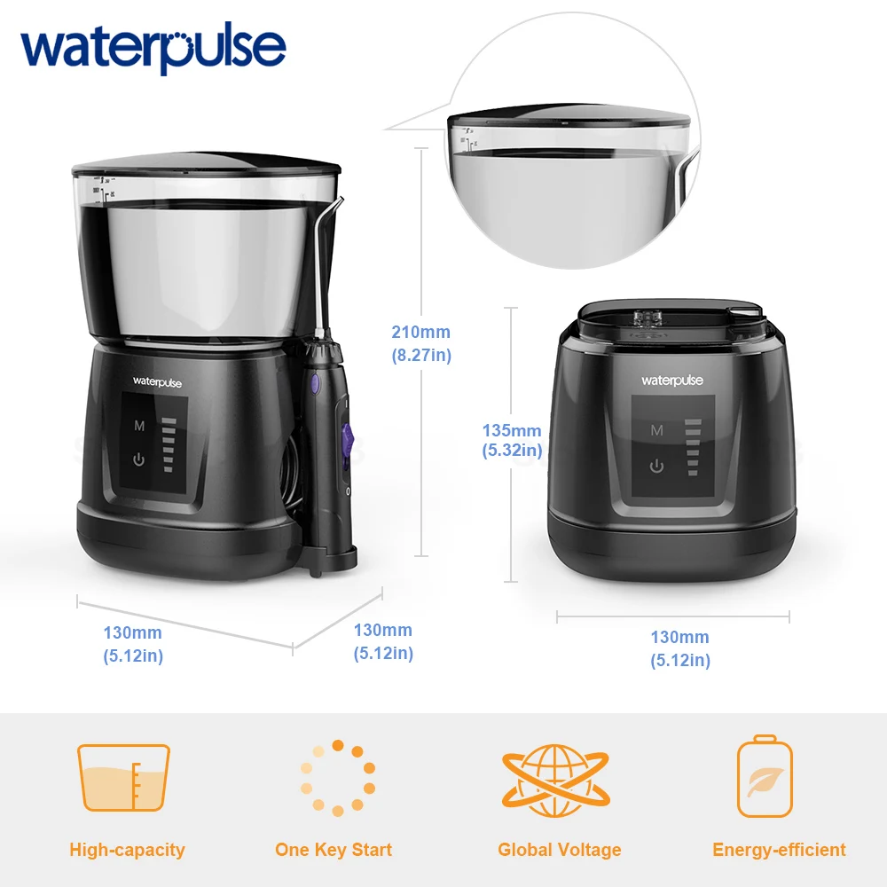 Ирригатор полости рта Waterpulse V700P 1000 мл 6 насадок|Держатель зубной нити| |