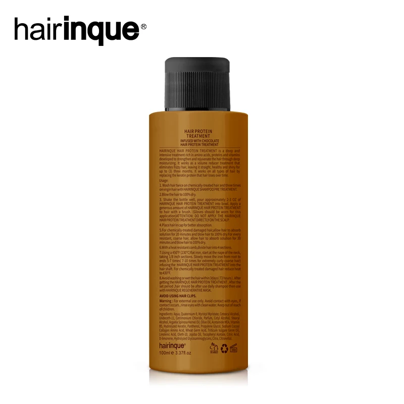 Новинка 12% шоколадное Кератиновое лечение волос HAIRINQUE для выпрямления
