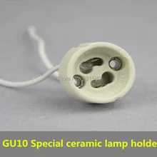10 шт. Керамика GU10 лампы гнезда цоколя лампы держатель Керамика провод разъем адаптер держатель фарфор галогенные