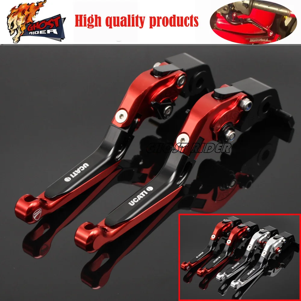 fits for DUCATI MONSTER 659 696 796 Motorcycle Accessories CNC Billet Aluminum Folding Extendable Brake Clutch