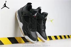 2019 Jordan 4 SE лазерной черная резинка Для мужчин Баскетбольная обувь CI1184-001 черные кроссовки Для Мужчин's AJ4 спортивная обувь для тренировок EUR40-47