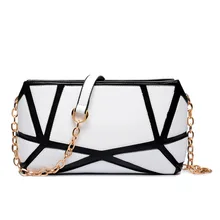 2016 sommer neue modekette tasche dame patchwork kleine cluches geldbörse frauen party handtasche hohe qualität pu-leder handtasche T151