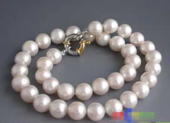 

Hot sale new Style >>>>>AA++ 17" 12mm ROUND white FRESHWATER PEARL NECKLACE