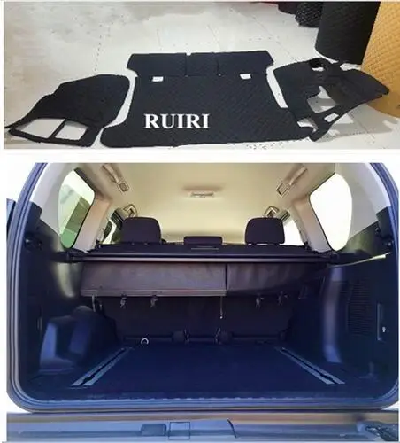 

High quality mats! Special car trunk mats for Toyota Land Cruiser Prado 150 2019 5 seats waterproof cargo liner mat boot carpets