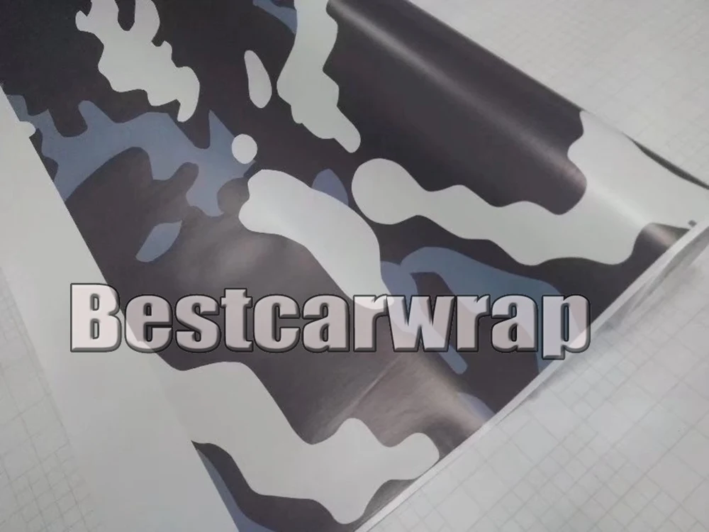 399 blue grey camo vinyl car wrapping vinyl sticker foil Truck Boat Full Covering coating Film (3)