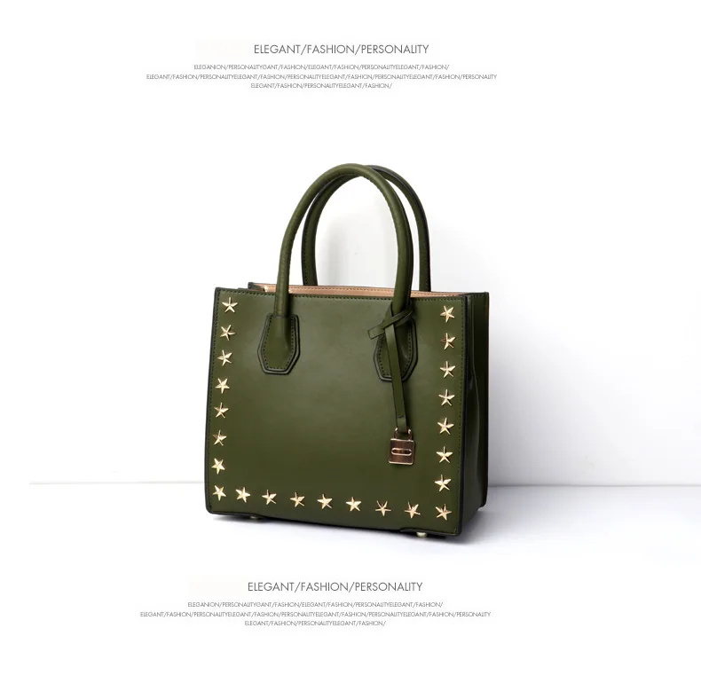 Female Rivets Genuine Leather Bags For Women Luxury Handbags Woman Bag Designer New Star Portable Ladies Shoulder Handbag26