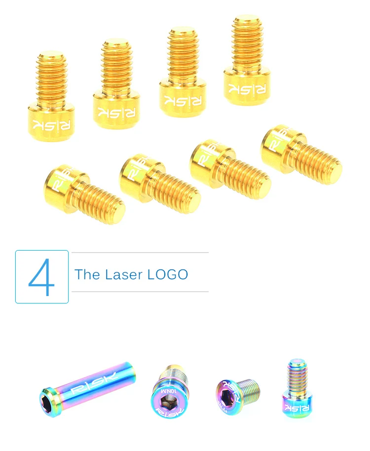 RISK 49 шт./компл. TC4 титановый сплав C суппорт+ тормоз+ передние и задние переключатели болты винт для Shimano Ultegra R8000 дорожный велосипед