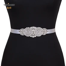 TOPQUEEN S76 свадебный пояс для женщин, вечернее платье, ремни, шикарный пояс для платья, пояс для невесты с жемчугом и кристаллами, пояс ручной работы, пояс из бисера
