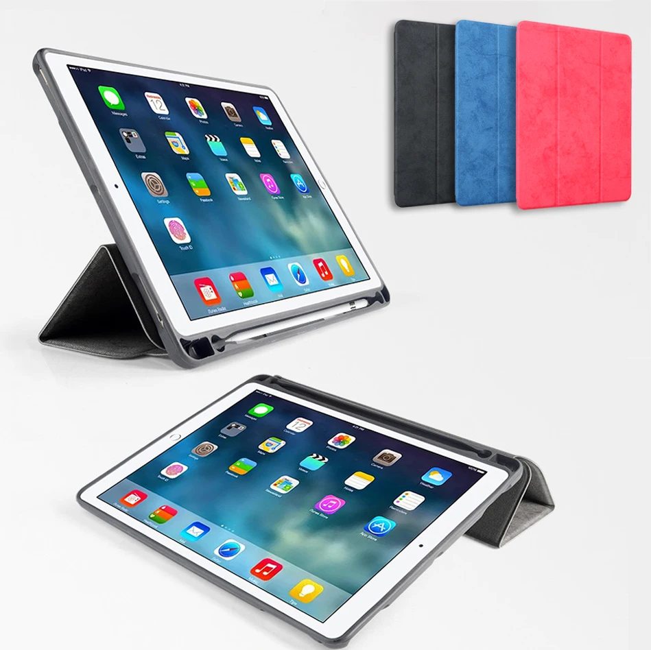 Чехол с мягким карандашом держателем для iPad Air 1 2 Pro 9 7 &quotУниверсальный PU кожаный