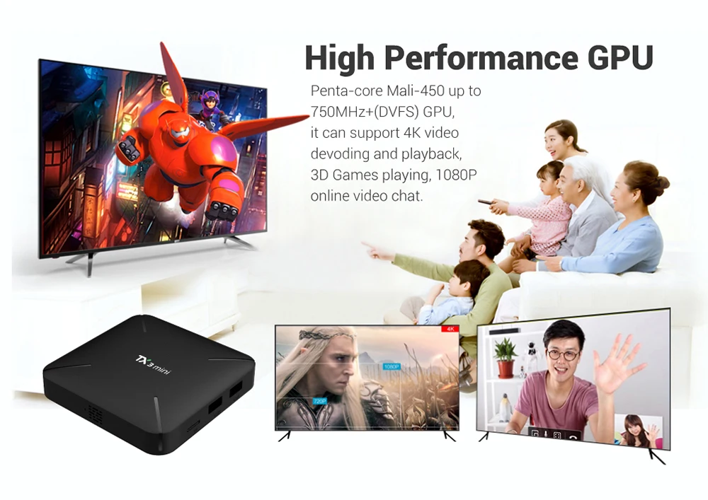 Tanix Android 7,1 TX3 mini Amlogic S905W HDMI 2,0 Smart tv Box 1 ГБ/2 ГБ DDR3 ram 16 Гб rom поддержка 4K H.265 Youtube мерцающий плеер