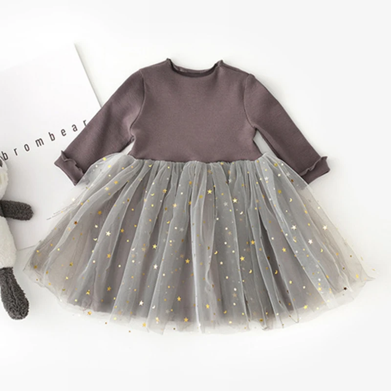 Платье для маленьких девочек платье из тюля с длинными рукавами vestido infantil, Детские платья для девочек, 2 платья для маленьких девочек весна