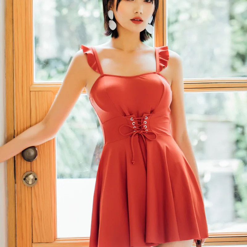 

May Plus Size Female Beach Output One-Piece Bikini Women Bathingsuits Swimwear Wholes Skirt Cover Underwire Swimsuit Geometric