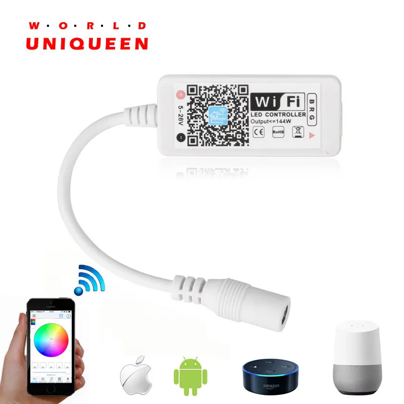 Мини Wifi RGB контроллер полосы света с музыкальным управлением и голосовым