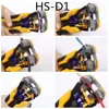 Multifuncional automático Cable Pelacables alicates Auto Ajuste Crimper Terminal herramienta HS-D1 cables cortador multiherramienta amarillo ► Foto 3/6