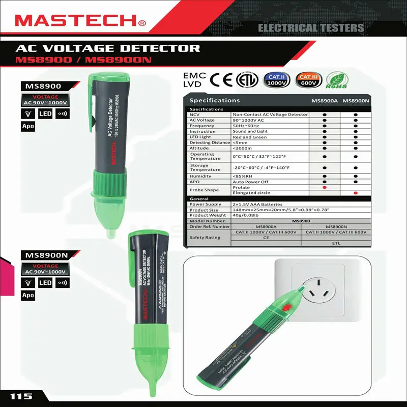 ac tensão detector sensor tester caneta frete grátis
