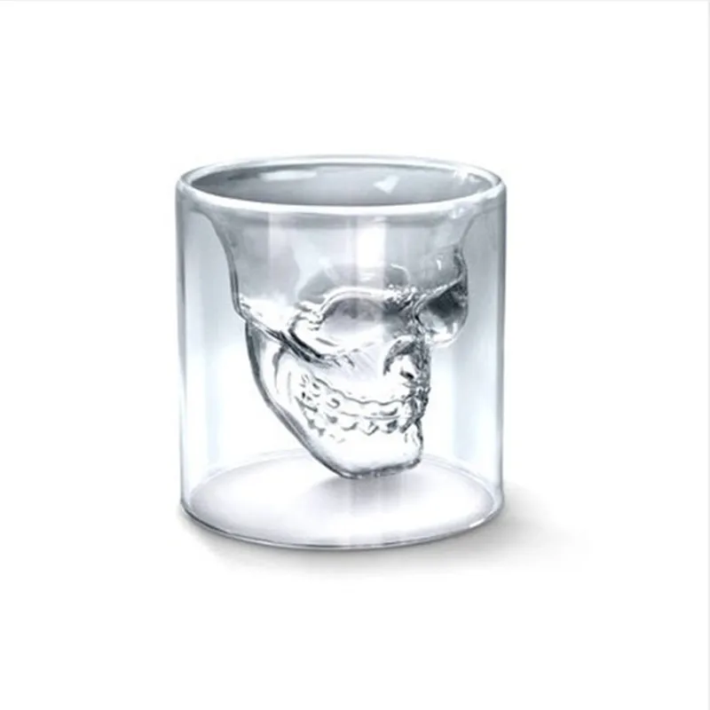 Прозрачный двусторонний слой виски стеклянный бессвинцовый прозрачный стакан высокой емкости пивное стекло винный бар стеклянная посуда для гостиниц - Цвет: 75ml