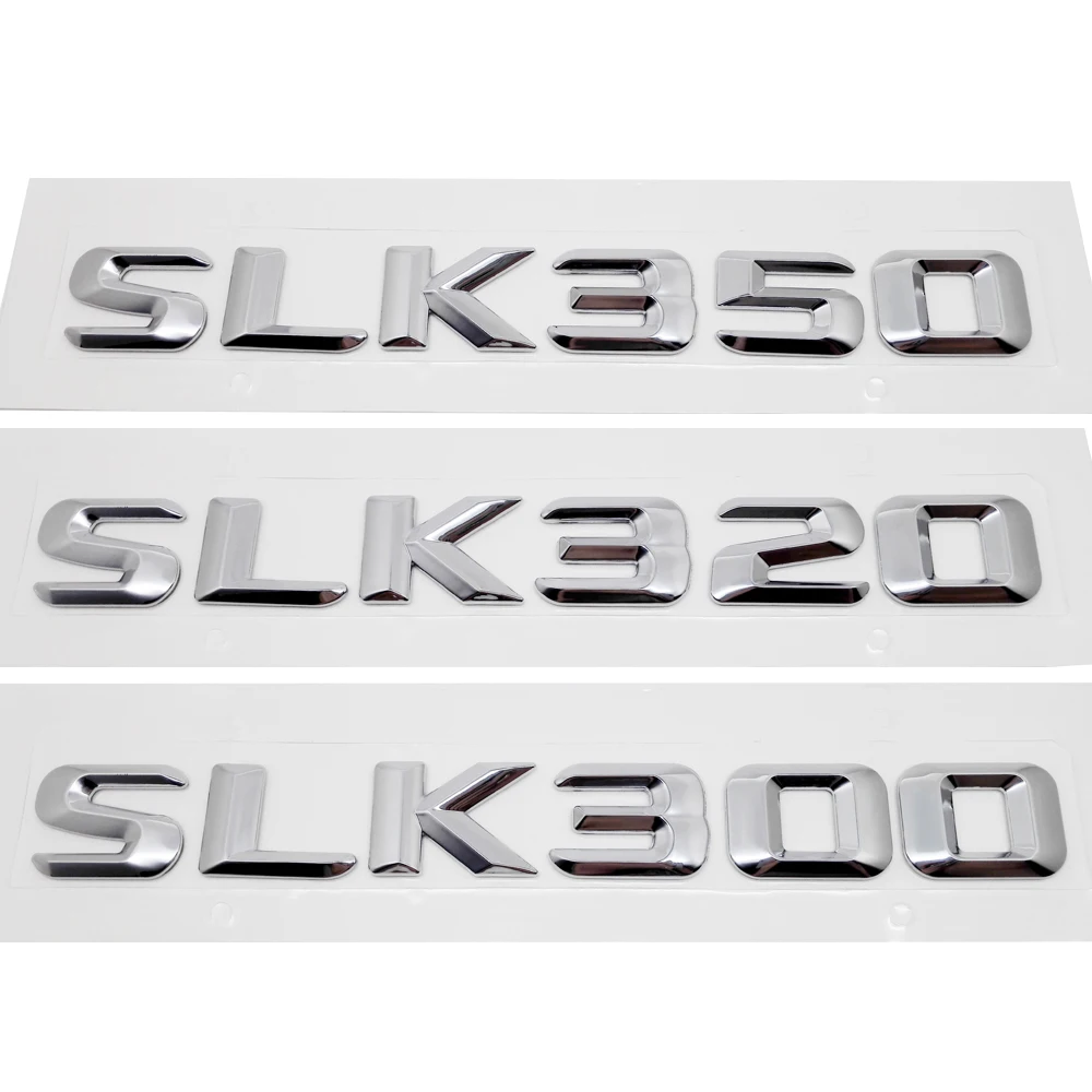 For Mercedes Benz SLK Class SLK300 SLk320 SLK350 R170 R171 R172 Chrome Number Letters Rear Trunk Emblem Badge Sticker