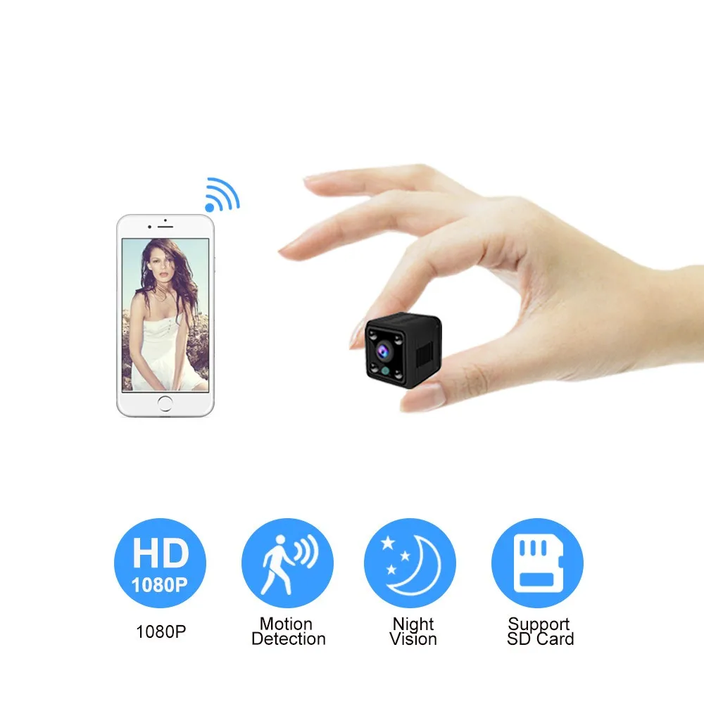 Мини Wi-Fi камера 1080P HD Беспроводная ip-камера безопасности домашняя Встроенная батарея ночное видение петля видео рекордер мини видеокамера