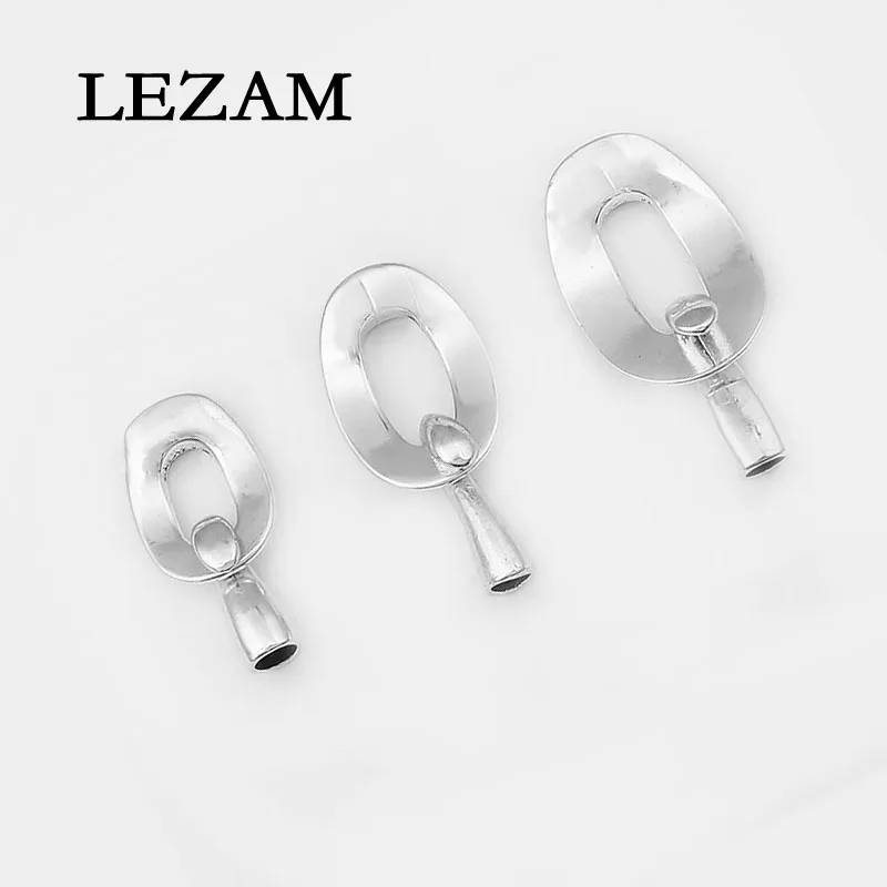 

3sets Fashion Jewelry Findings Antique Silver Tone Cuff Easy Hook Clasp For 10x2mm Flat Leather Cord Bracelet Jewelry Findings