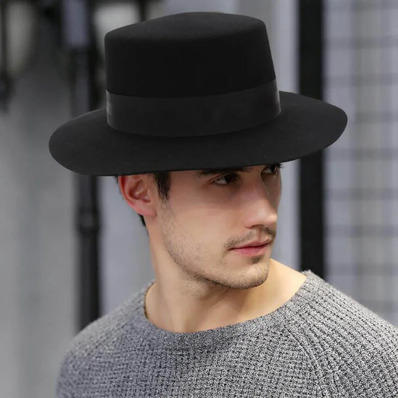 Cap Men Hats Caps Fedoras New 2018 Fashion 100 Wool Men's Fedora Hat