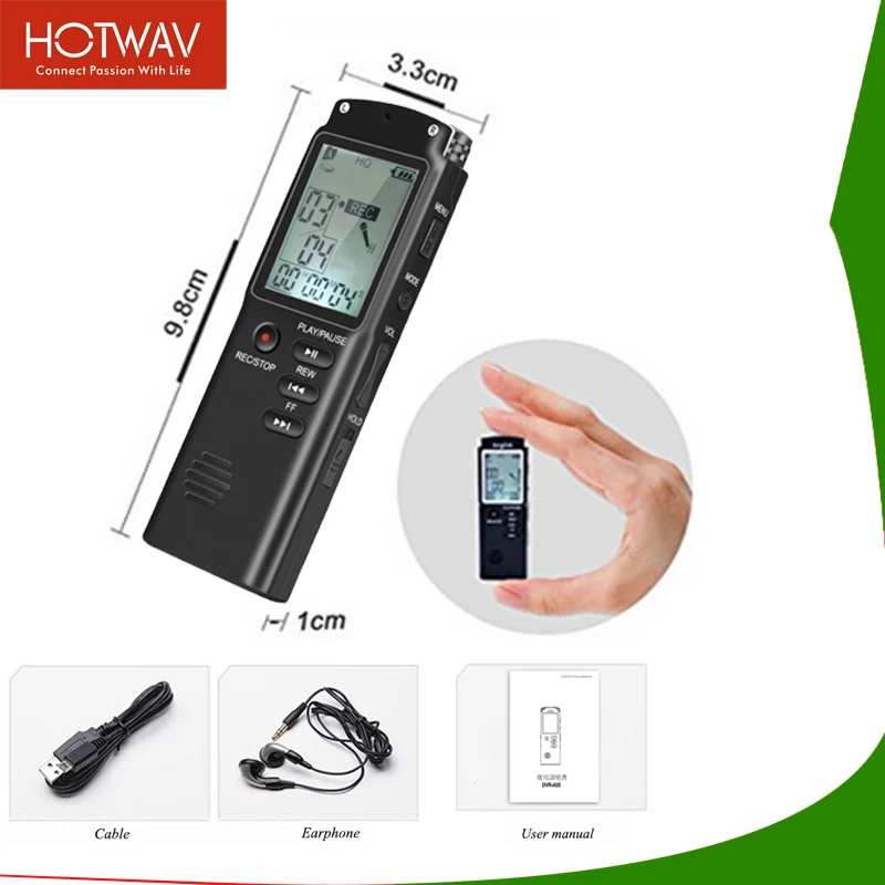 

HOTWAV Digital Voice Recorder Dictaphone Hidden Audio Recorder Audio Recording Device HD Audio Recorder Device