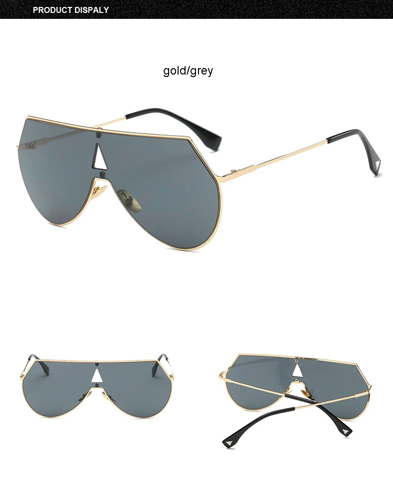 Крутые модные стимпанк Солнцезащитные очки для мужчин, знаменитостей, солнцезащитные очки, золото, серебро, Hallow, хип-хоп очки, защитные очки для глаз - Цвет линз: J6633 gold grey