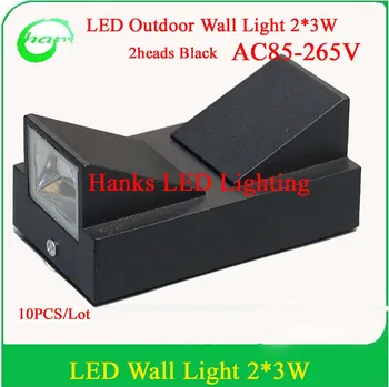 

10pcs/lot LED Outdoor Wall Sconce 6W Led Wall Lamps Waterproof Modern Led Wall Light COB Wall Mounted Lamp Garden Porch Light